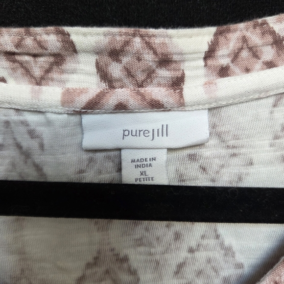 J. Jill Pure Jill XL Petite 100% Cotton Printed Tunic - Picture 3 of 6